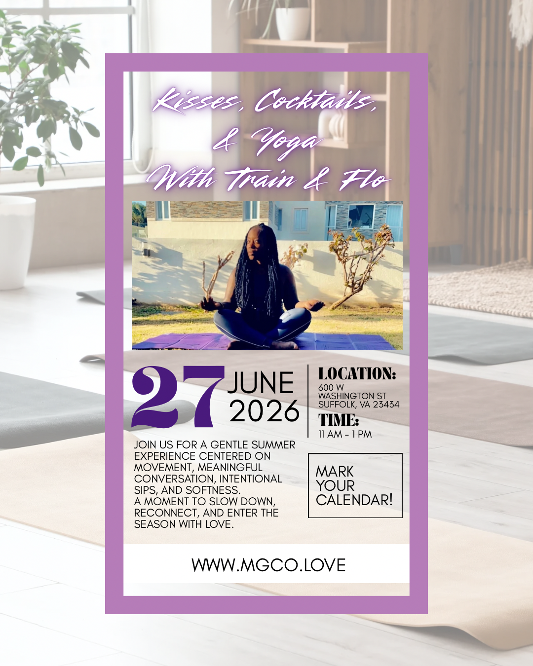 Kisses, Cocktails, & Yoga with Train & Flo